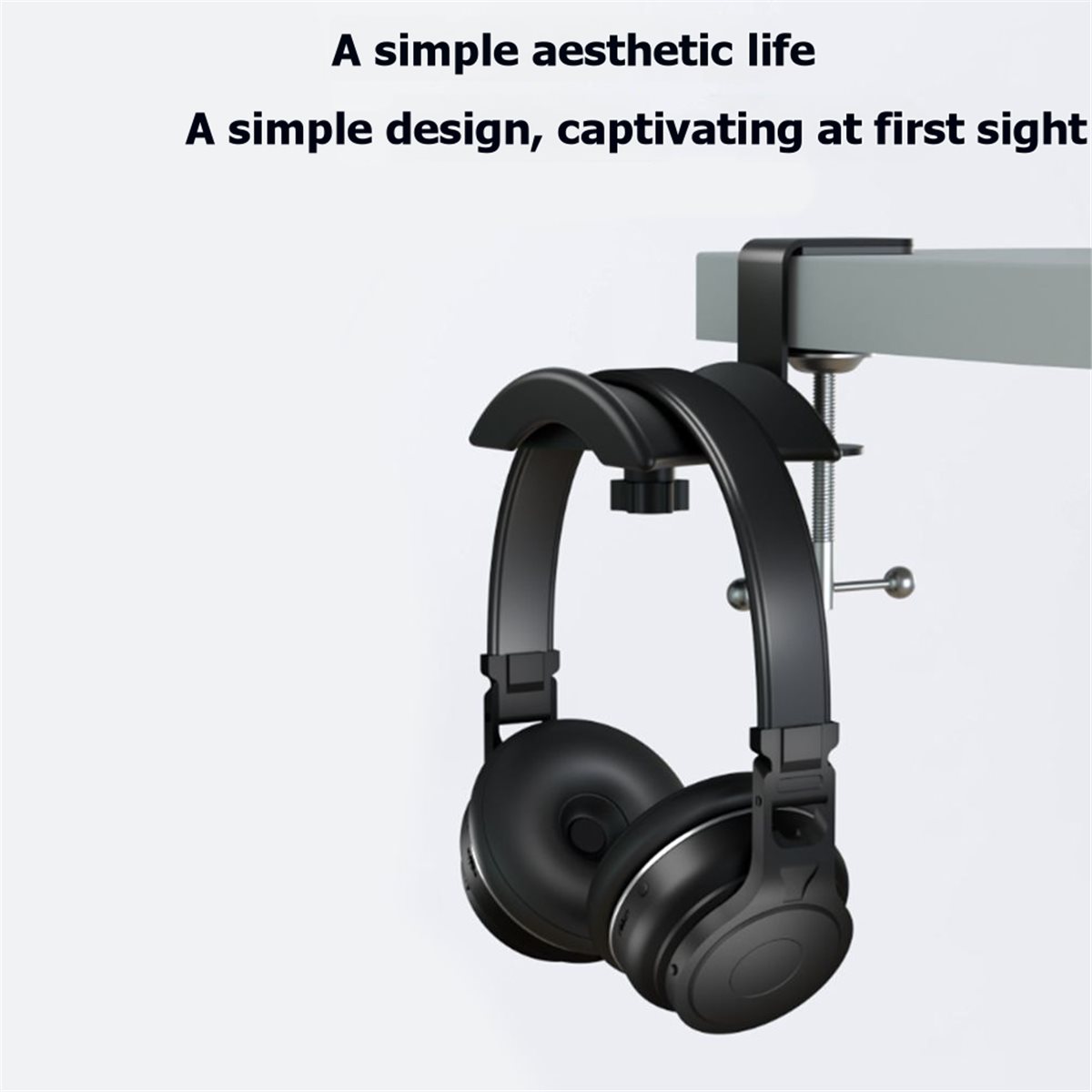 Headphone Stand Desk - DT75BG Verstellbarer Drehbarer Arm-Klemmhalter PC Gaming-Kopfhörerständer